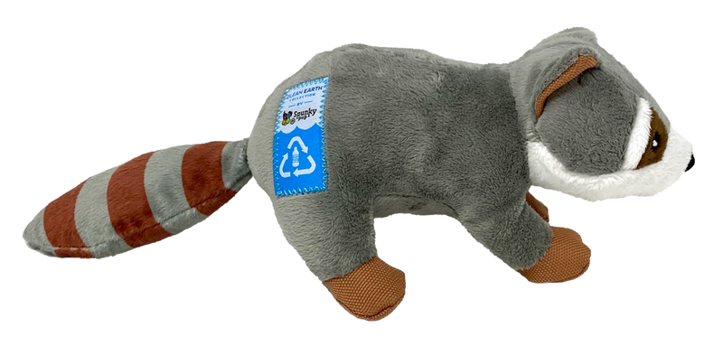 Clean Earth dog toys are made from 100% recycled plastic water bottles; including the fabric, stuffing, binding, and thread. Each toy redirects waste from up to 9 plastic water bottles from ending up in oceans, waterways, and landfills. Toy is durable, floats, and includes a built-in squeaker for added fun!