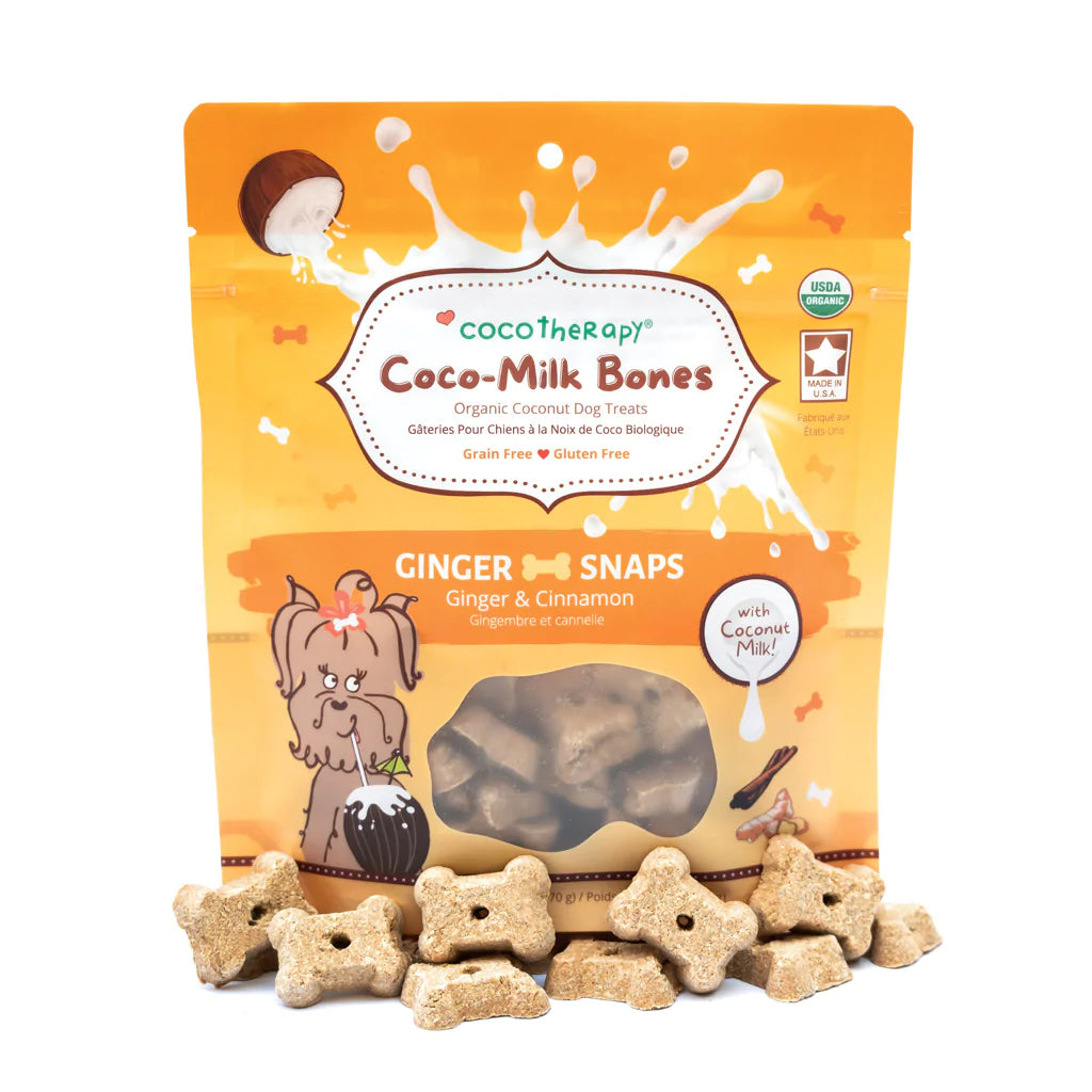 Coco-Milk Bones are crunchy and delicious treats that support optimal immune and digestive health in your dog. Treats are made with creamy organic coconut milk which is rich in medium chain triglycerides and is a healthy source of beneficial fatty acids.