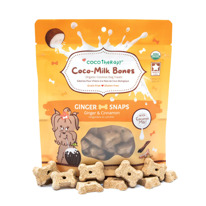Coco-Milk Bones are crunchy and delicious treats that support optimal immune and digestive health in your dog. Treats are made with creamy organic coconut milk which is rich in medium chain triglycerides and is a healthy source of beneficial fatty acids.