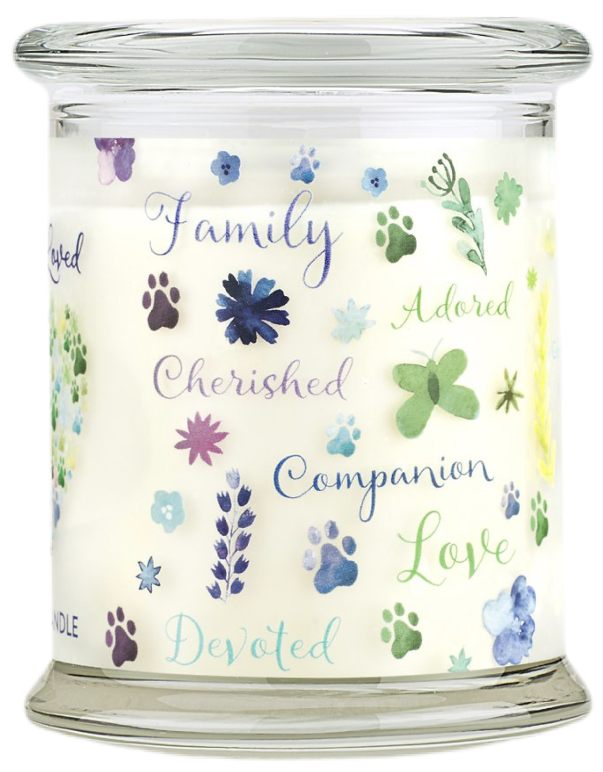 Pet House candles are hand-poured, and made from 100% natural, dye-free soy wax. Comes in an 8.5 oz. glass jar.  Fragrance profile is a light and comforting blend of floral and citrus notes balanced with a hint of honey and vanilla.