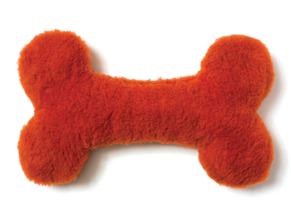 Throw the dog a bone already! The Montana Bones are sure to delight any dog with its attention-grabbing squeaker and eye-catching colors.   Made of 100% eco-friendly IntelliLoft fabric and fill.