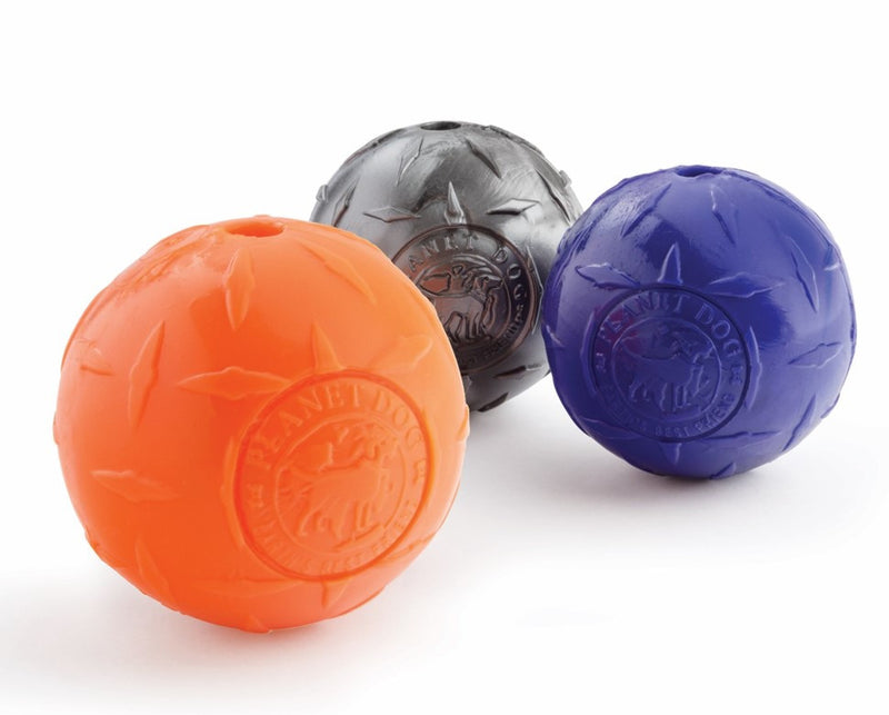 The Diamond Plate ball is made from the award-winning Orbee-Tuff material, which is 100% recyclable and non-toxic. This textured toy is rough and rugged, making it ideal for chewers. Toy is durable, bouncy, buoyant, and perfect for tossing, fetching, and bouncing. Toy is infused with natural mint oil.
