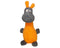 The Duraplush Giraffe dog toy is durable, soft, eco-friendly, and made in the USA. It features a Duraplush 2-ply bonded outer material, Stitchguard internal seams, and eco-fill recycled filling. Toy does not contain an internal squeaker.