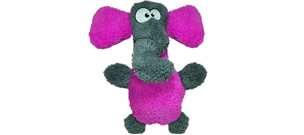 The Duraplush Elephant dog toy is a favorite among staff dogs. This durable and soft dog toy is eco-friendly and made in the USA. It features a Duraplush 2-ply bonded outer material, Stitchguard internal seams, and eco-fill recycled filling. Toy does not contain an internal squeaker.