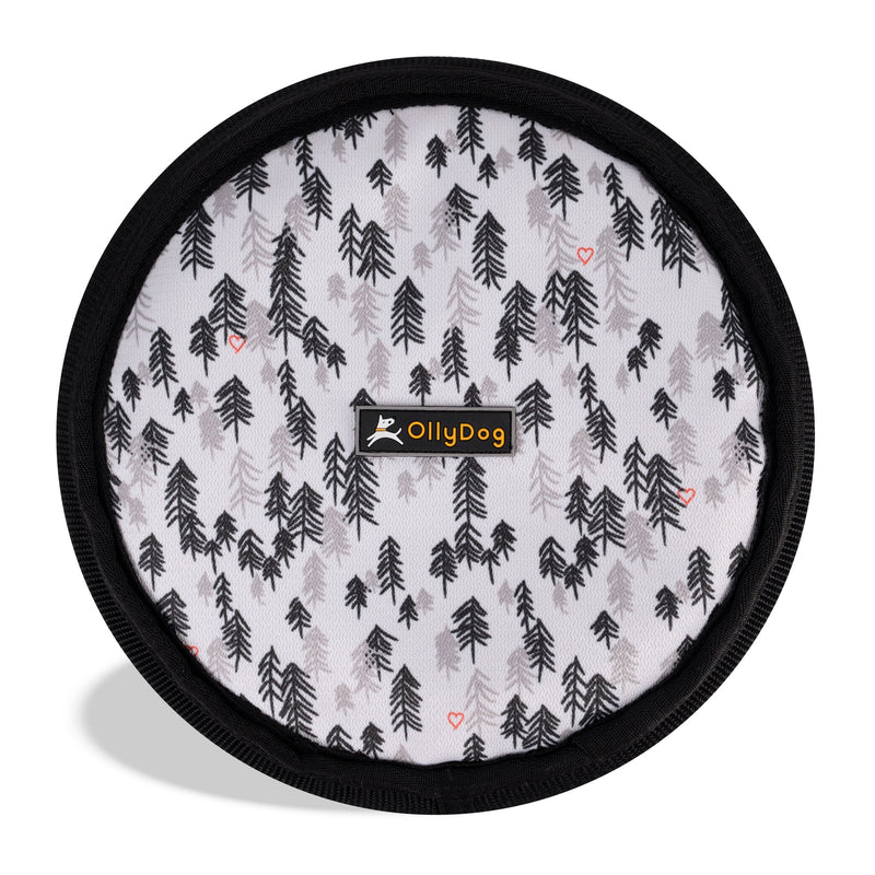 The pup-approved Olly Dog Flyer Disc is made from 100% recycled material that is durable and non-toxic. The soft and lightweight material makes it easy on dog teeth and gums. Ideal for tug-of-war or a game of fetch on land or water.