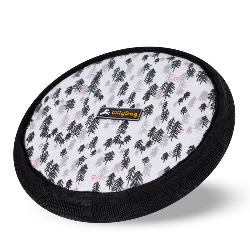 The pup-approved Olly Dog Flyer Disc is made from 100% recycled material that is durable and non-toxic. The soft and lightweight material makes it easy on dog teeth and gums. Ideal for tug-of-war or a game of fetch on land or water.