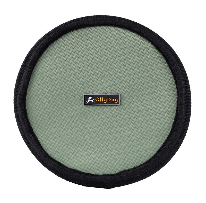 The pup-approved Olly Dog Flyer Disc is made from 100% recycled material that is durable and non-toxic. The soft and lightweight material makes it easy on dog teeth and gums. Ideal for tug-of-war or a game of fetch on land or water.