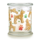 Pet House candles are hand-poured, and made from 100% natural, dye-free soy wax. Comes in an 8.5 oz. glass jar. Fragrance profile is a blend of ginger, cinnamon, and cloves, mixed with the sweet fragrances of vanilla bean, maple, and freshly baked cookies.