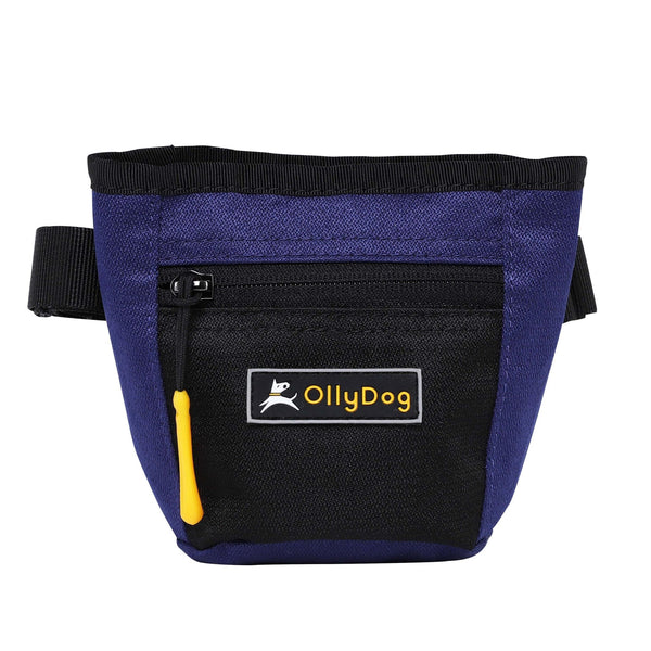 The Olly Dog Goodie Treat Bag can be worn around the waist, or clipped to a belt or pants pocket. The bag is water-resistant, and the magnetic closure allows quick and easy access to treats and to close the bag with ease. The front zipper pocket is the perfect size to hold car keys or a roll of waste bags!