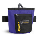 The Olly Dog Goodie Treat Bag can be worn around the waist, or clipped to a belt or pants pocket. The bag is water-resistant, and the magnetic closure allows quick and easy access to treats and to close the bag with ease. The front zipper pocket is the perfect size to hold car keys or a roll of waste bags!