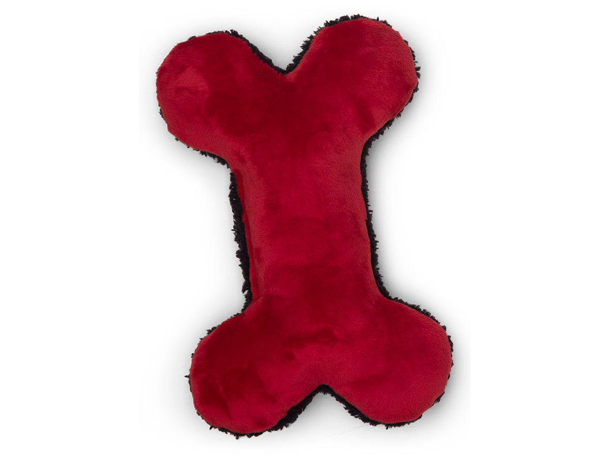 The Merry Bones are sure to delight any dog with its attention-grabbing squeaker and eye-catching colors. Made of 100% eco-friendly IntelliLoft fabric and fill.