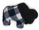 Merry Bison is sure to delight any dog with its attention-grabbing squeaker and eye-catching colors. Toy is made from faux suede, plush fleece fabric, and stuffed with 100% eco-friendly IntelliLoft fill that is made from recycled plastic bottles.