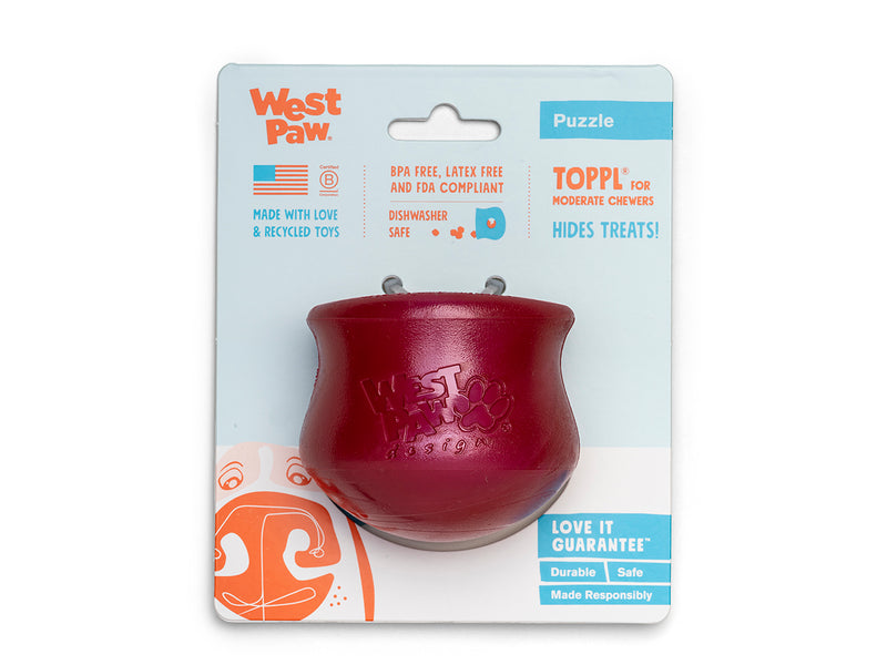 West Paw Toppl Toy Tangerine Small