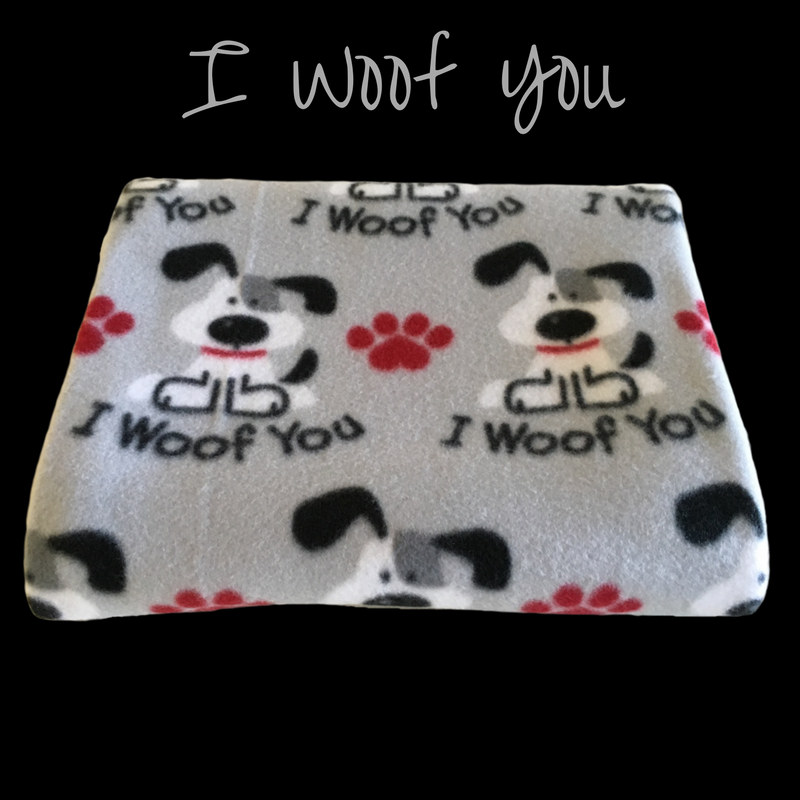 40" x 50" handmade fleece blanket for you or your pets. Blanket edges are finished.