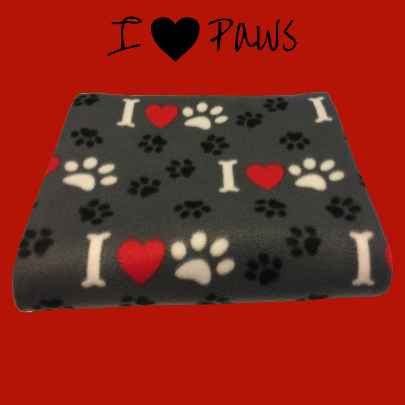 40" x 50" handmade fleece blanket for you or your pets. Blanket edges are finished.