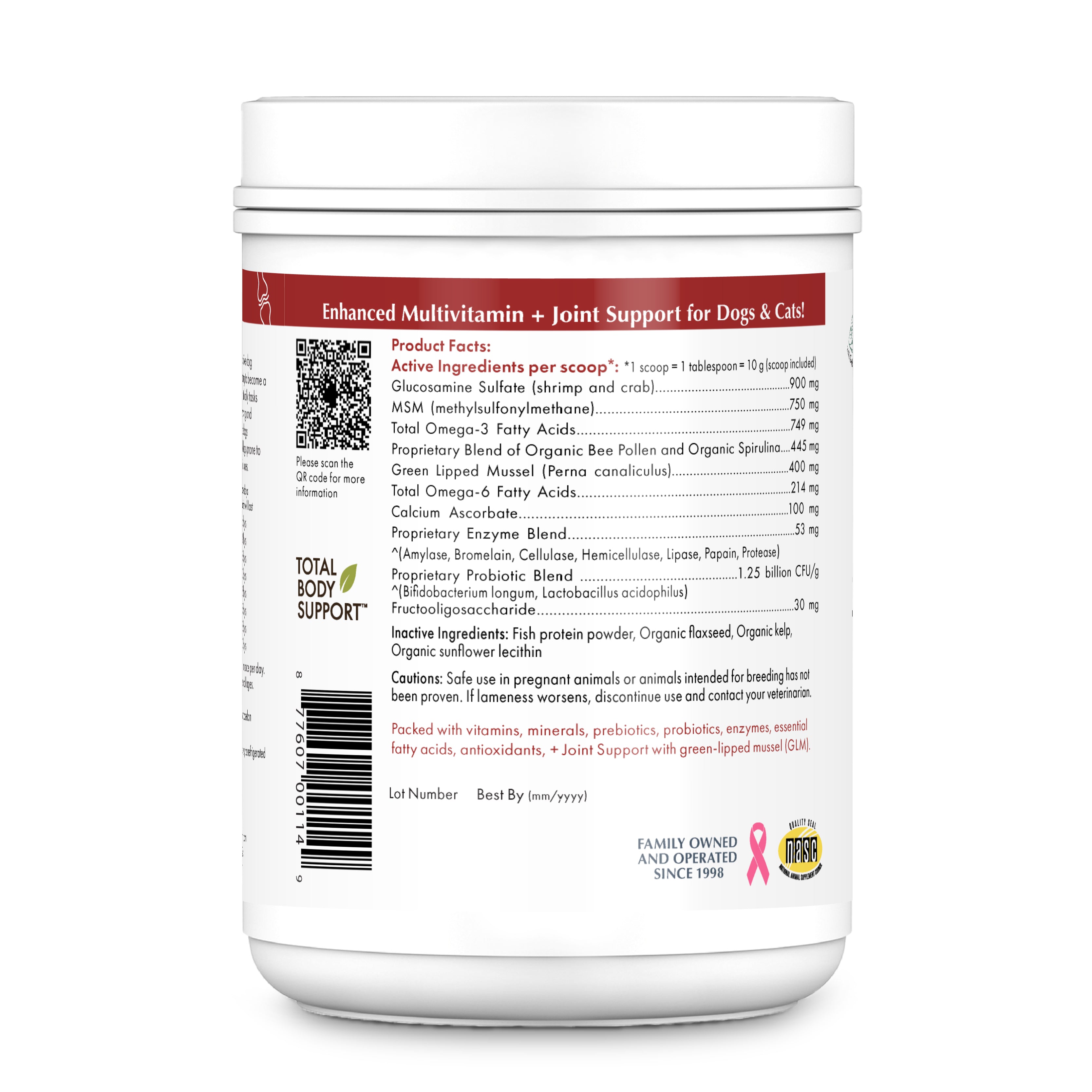 Joint Mobility GLM™ delivers the key nutraceuticals needed to support hip and joints. It is an all-in-one organic and human-grade joint support supplement that provides your pet with concentrated joint and cartilage support and protection in addition to other important nutrients.