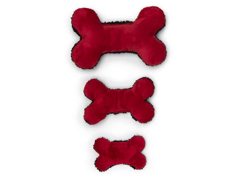 The Merry Bones are sure to delight any dog with its attention-grabbing squeaker and eye-catching colors. Made of 100% eco-friendly IntelliLoft fabric and fill.