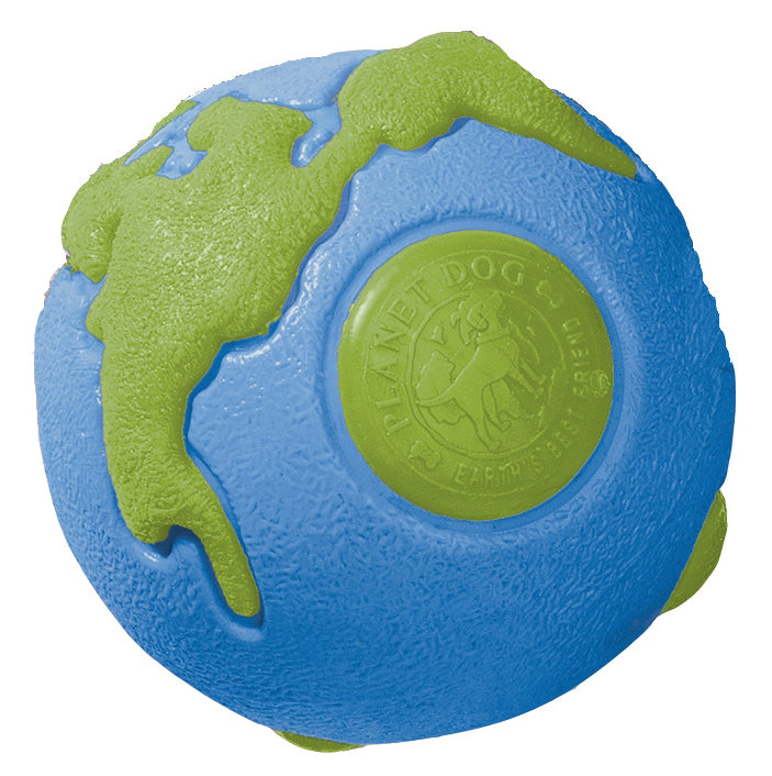 The Globe ball is made from the award-winning Orbee-Tuff material, which is 100% recyclable and non-toxic. Ball is durable, bouncy, buoyant, and perfect for tossing, fetching, and bouncing. Toy is infused with natural mint oil.