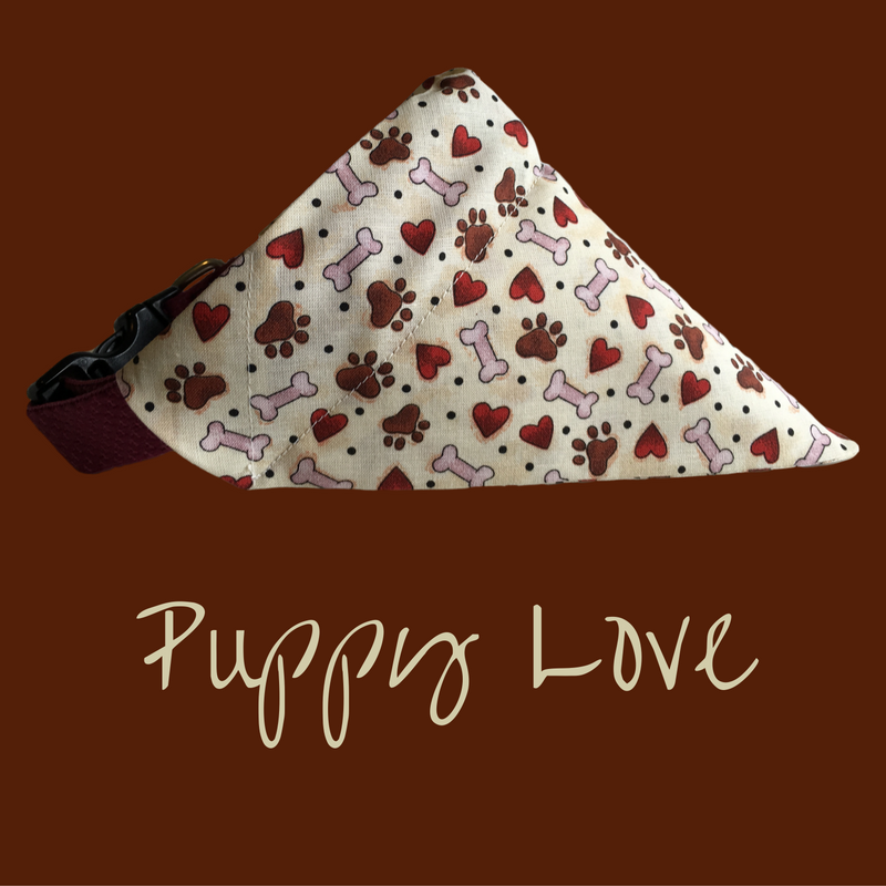 Adorable bandana that slides on to your dog's collar.