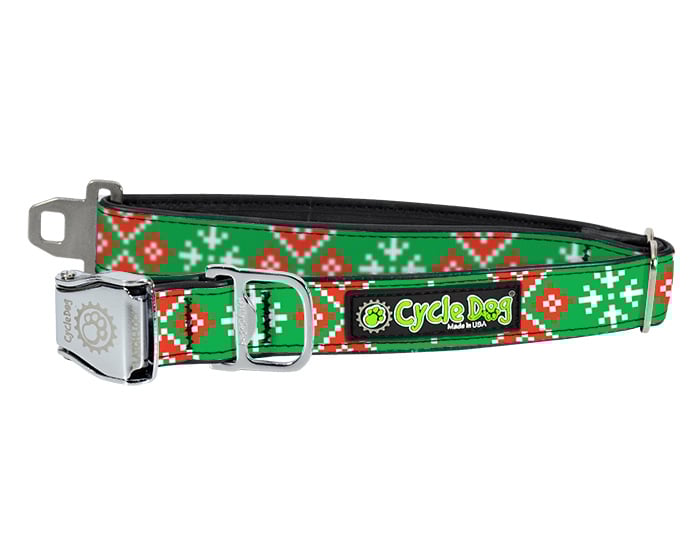 The Waterproof No-Stink Collars from Cycle Dog are stylish, functional, durable, easy to clean, perfect for everyday wear, eco-friendly, and Made in the USA. Collars feature a separate loop for I.D. tags/lights, bottle opener/leash loop, and a latch-lock metal buckle that is 4 times stronger than plastic.