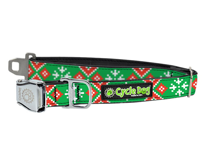 The Waterproof No-Stink Collars from Cycle Dog are stylish, functional, durable, easy to clean, perfect for everyday wear, eco-friendly, and Made in the USA. Collars feature a separate loop for I.D. tags/lights, bottle opener/leash loop, and a latch-lock metal buckle that is 4 times stronger than plastic.