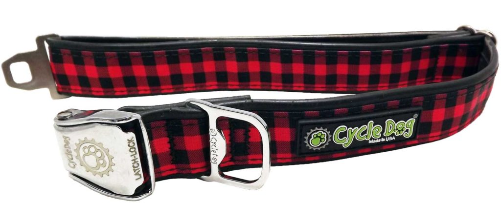 The Waterproof No-Stink Collars from Cycle Dog are stylish, functional, durable, easy to clean, perfect for everyday wear, eco-friendly, and Made in the USA. Collars feature a separate loop for I.D. tags/lights, bottle opener/leash loop, and a latch-lock metal buckle that is 4 times stronger than plastic.