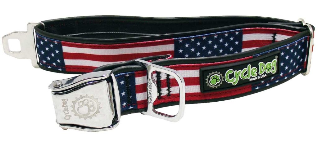 The Waterproof No-Stink Collars from Cycle Dog are stylish, functional, durable, easy to clean, perfect for everyday wear, eco-friendly, and Made in the USA. Collars feature a separate loop for I.D. tags/lights, bottle opener/leash loop, and a latch-lock metal buckle that is 4 times stronger than plastic.