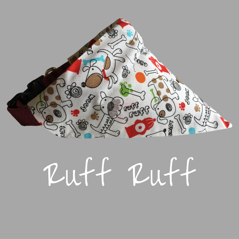 Adorable bandana that slides on to your dog's collar.