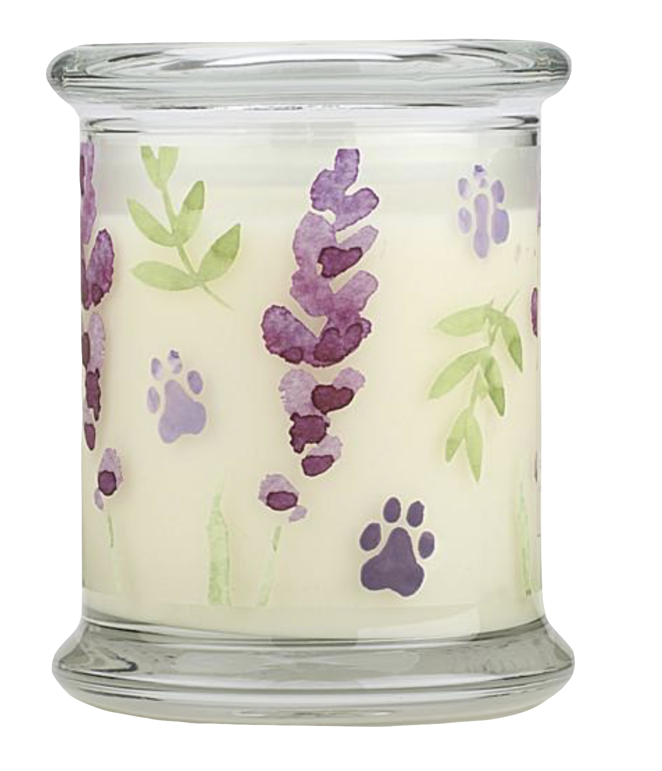 Pet House candles are hand-poured, and made from 100% natural, dye-free soy wax. Comes in an 8.5 oz. glass jar. Fragrance profile is a soothing aroma of French lavender, green tea, white lily, citrus, melon, and sage.