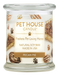 Pet House candles are hand-poured, and made from 100% natural, dye-free soy wax. Comes in an 8.5 oz. glass jar. Fragrance profile is a scrumptious blend of nutty pecans, sweet maple, toasted coconut, hint of vanilla, and buttery pie crust.