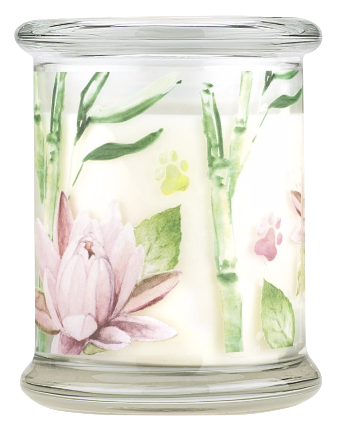 Pet House candles are hand-poured, and made from 100% natural, dye-free soy wax. Comes in an 8.5 oz. glass jar. Fragrance profile is a fresh blend of bamboo, water flowers, lemon, lime, and peppermint.