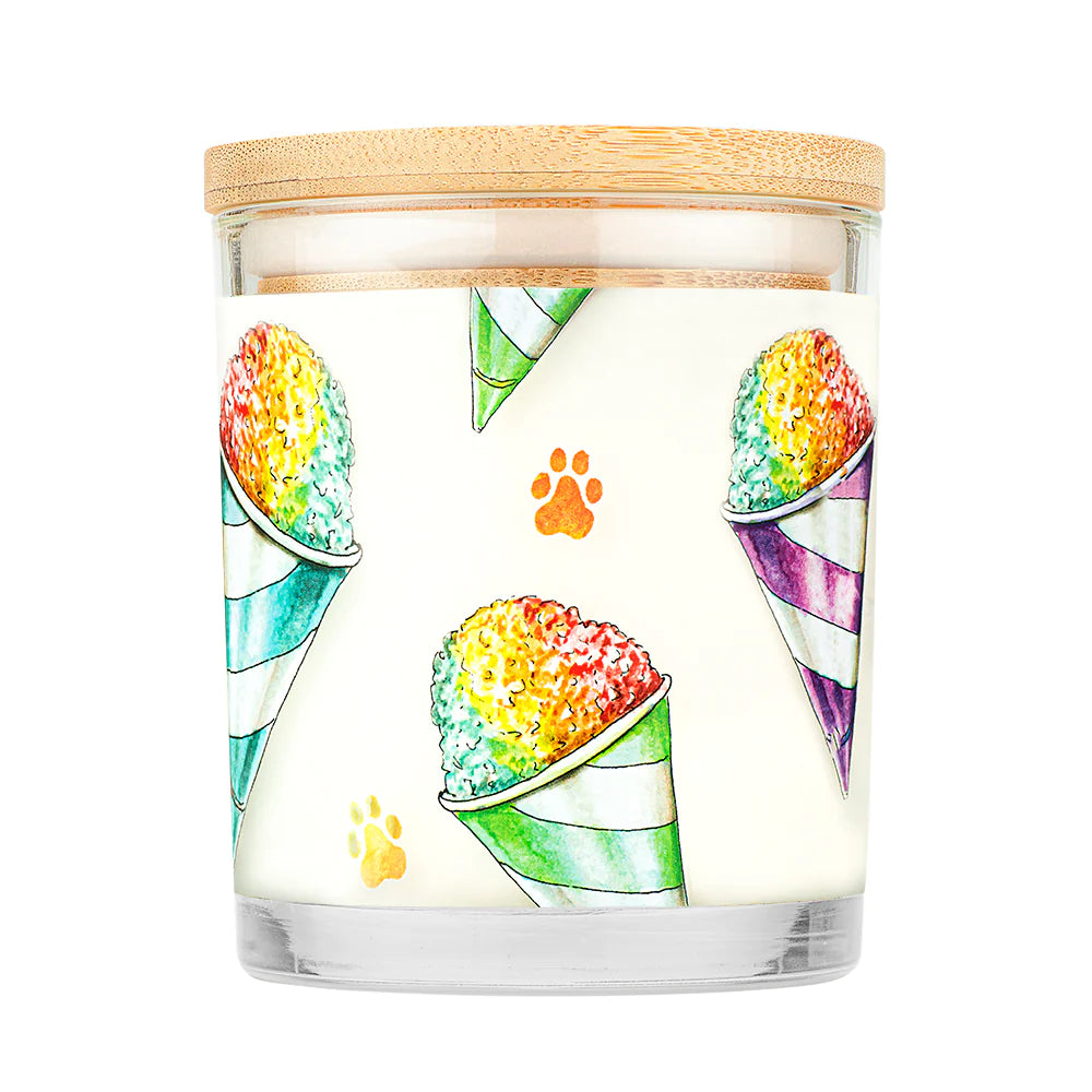 Pet House candles are hand-poured, and made from 100% natural, dye-free soy wax. Comes in a 9 oz. glass jar. Fragrance profile is a refreshing blend of sunny lemon, lime, pink grapefruit, fresh-picked berries, sugar cane, and shaved ice.
