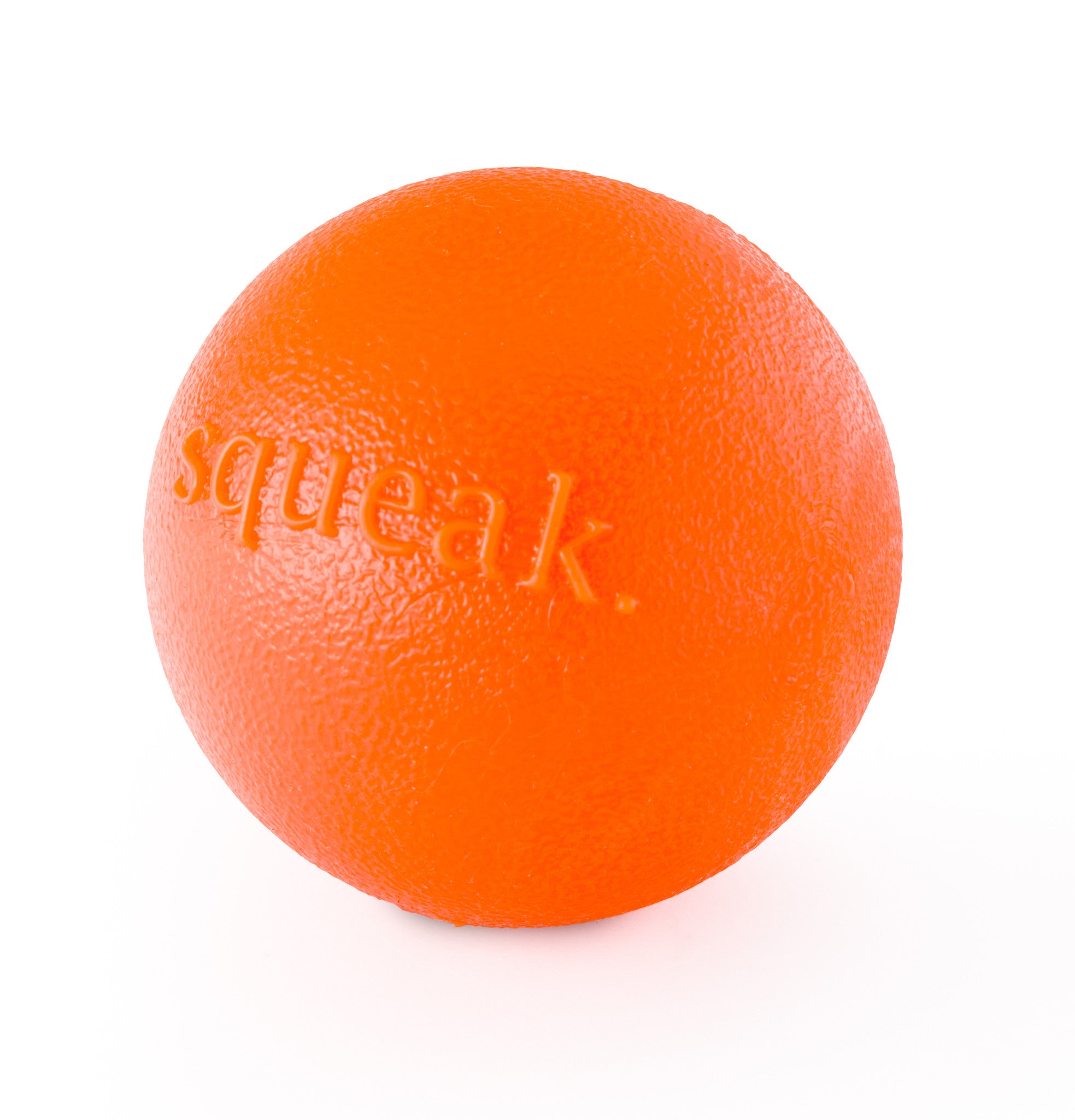 Squeak ball is made from the award-winning Orbee-Tuff material, which is 100% recyclable and non-toxic. Ball is ultra-durable, bouncy, buoyant, and perfect for tossing, fetching, and bouncing. Takes a powerful chewer to make Squeak ... squeak! Toy is infused with natural mint oil.