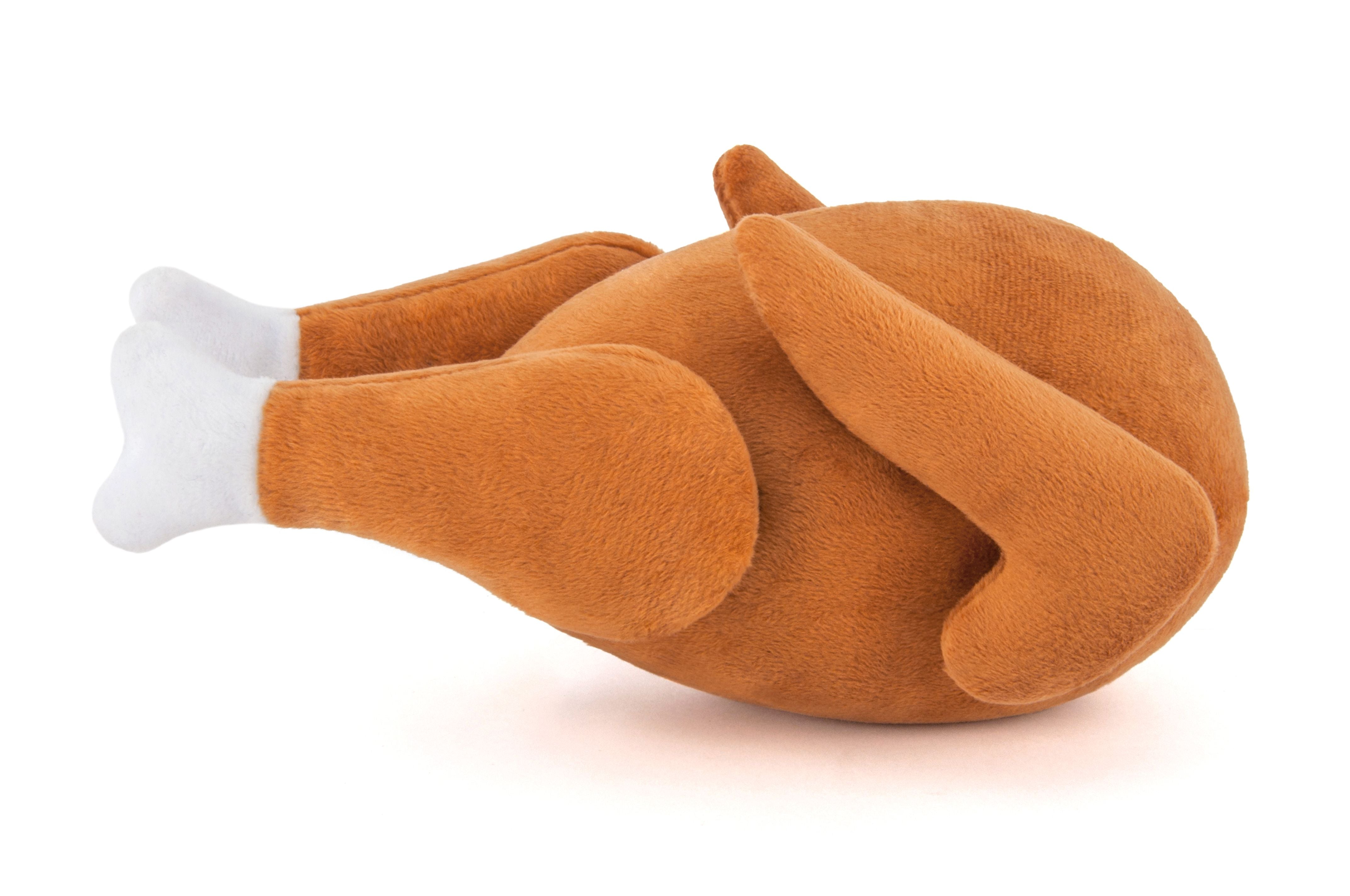 P.L.A.Y. plush dog toys are certified non-toxic, made with durable double-layered fabrics that feature reinforced stitching for extra durability, and are filled with PlanetFill® filler made from 100% post-consumer certified-safe recycled plastic bottles.