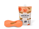 A healthy gourmet upgrade perfect for sneaking into treat toys, dressing up dinner, or rewarding the goodest boys and girls on the trail. Simple nutrition packed into a mess-free pouch for happy treating.