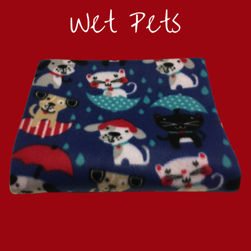 40" x 50" handmade fleece blanket for you or your pets. Blanket edges are finished.