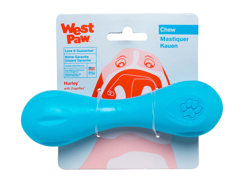 West Paw Hurley Dog Toy - Small - Aqua Blue