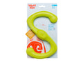 Fetch, tug, run, and repeat. This toy was designed for active play. Bumi is an S-shaped toy that flexes to twice its length during a game of tug-o-war. The smart design and light weight allow it to fly far, making it great for fetch or flinging.