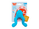 Tizzi is a cleverly designed treat toy that has multiple functions. Stuff the compartment with treats, and twist the handles together to keep your dog working to release the treats. The unique shape makes Tizzi fun to tug, shake, or fetch. The aerodynamic shape allows it fly further than typical treat toys.