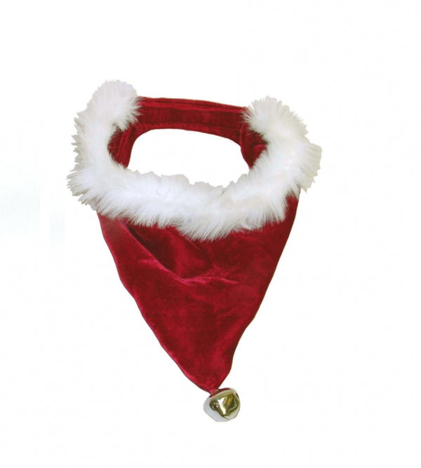 Santa Paws is coming to town with this adorable holiday dog bandana. This festive pet accessory is made with soft material and sized to fit most dogs. Perfect for holiday dress-up, photo shoots, family gatherings, holiday parties, and more. Bandana is available in 3 sizes and has an adjustable velcro strap.