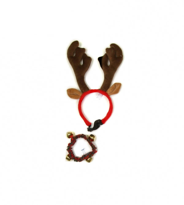 Deck out your dog this holiday season in this adorable Holiday Antler and Bell Collar combo pack. These festive pet accessories are made with soft plush material and sized to fit most dogs. The Christmas plaid bell collar is comfy and stylish, and the antlers have an adjustable strap to help them stay in place. Perfect for holiday dress-up, photo shoots, family gatherings, holiday parties, and more.