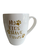 Beautiful true white porcelain coffee mugs with cute dog designs made with vinyl. Mugs have a sleek and elegant design, and are chip resistant. The well-shaped handle allows adequate room between the mug and handle for a comfortable grip.