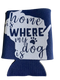 High-quality, brightly colored can koozies with cute dog designs made with sparkly vinyl.