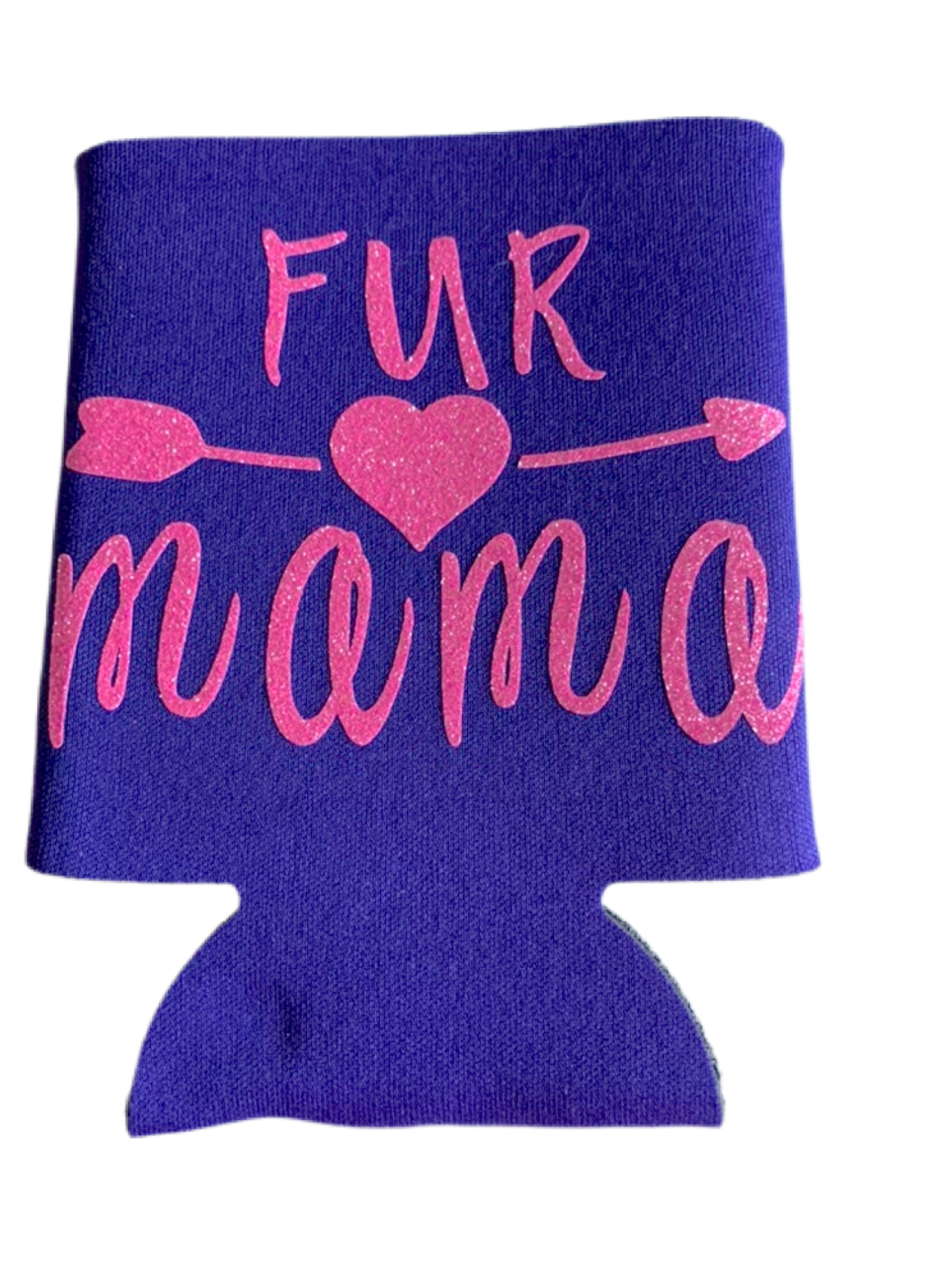 High-quality, brightly colored can koozies with cute dog designs made with sparkly vinyl.