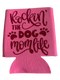 High-quality, brightly colored can koozies with cute dog designs made with sparkly vinyl.