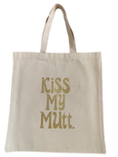 High-quality, brightly colored canvas tote bags with cute dog designs made with sparkly vinyl.