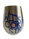 Stemless wine glasses with Wisconsin sports themed designs made with sparkly vinyl. Glasses have a sleek and elegant design, and are made from food-grade stainless steel. These heavy-duty glasses are shatterproof and have a weighted base, making them tip resistant.