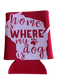 High-quality, brightly colored can koozies with cute dog designs made with sparkly vinyl.