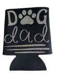 High-quality, brightly colored can koozies with cute dog designs made with sparkly vinyl.
