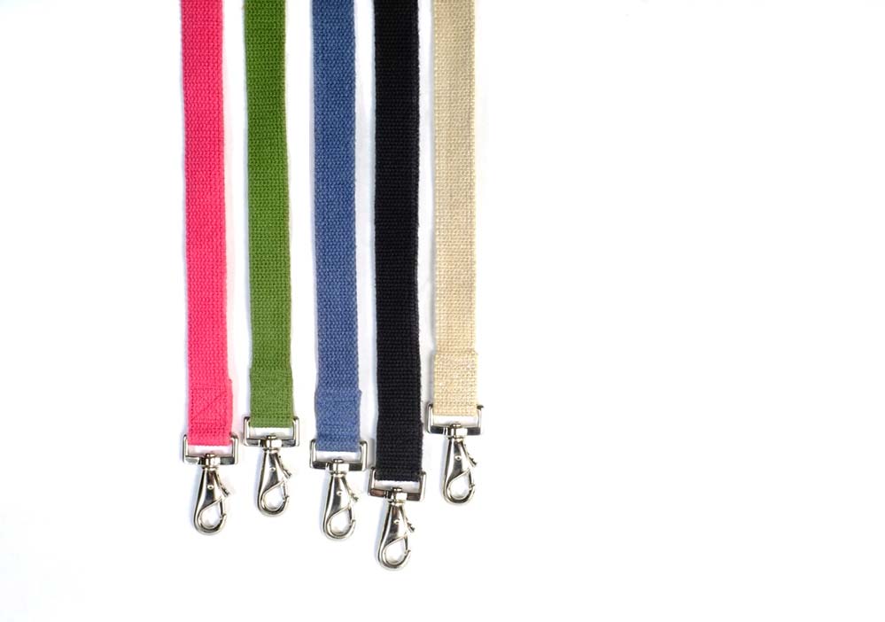 Brightly colored leashes by Earth Dog are made from 100% hemp webbing and high-quality snap hooks. Leashes are durable and easy to clean.